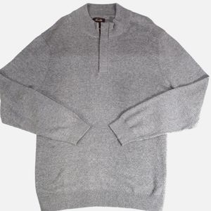 Tasso Elba 1/4 zip gray sweater